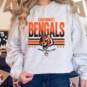 Cincinnati Bengals Retro Pro Football Cozy Crewneck Sweatshirt NEW